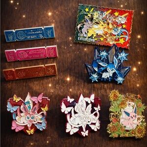 Pokémon Collector Enamel Pins set Eeveelution Series